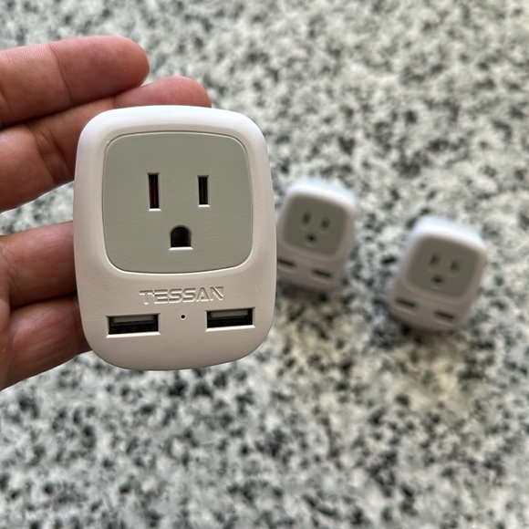 European Travel Plug Adapter 3 Pack - Picture 3 of 3